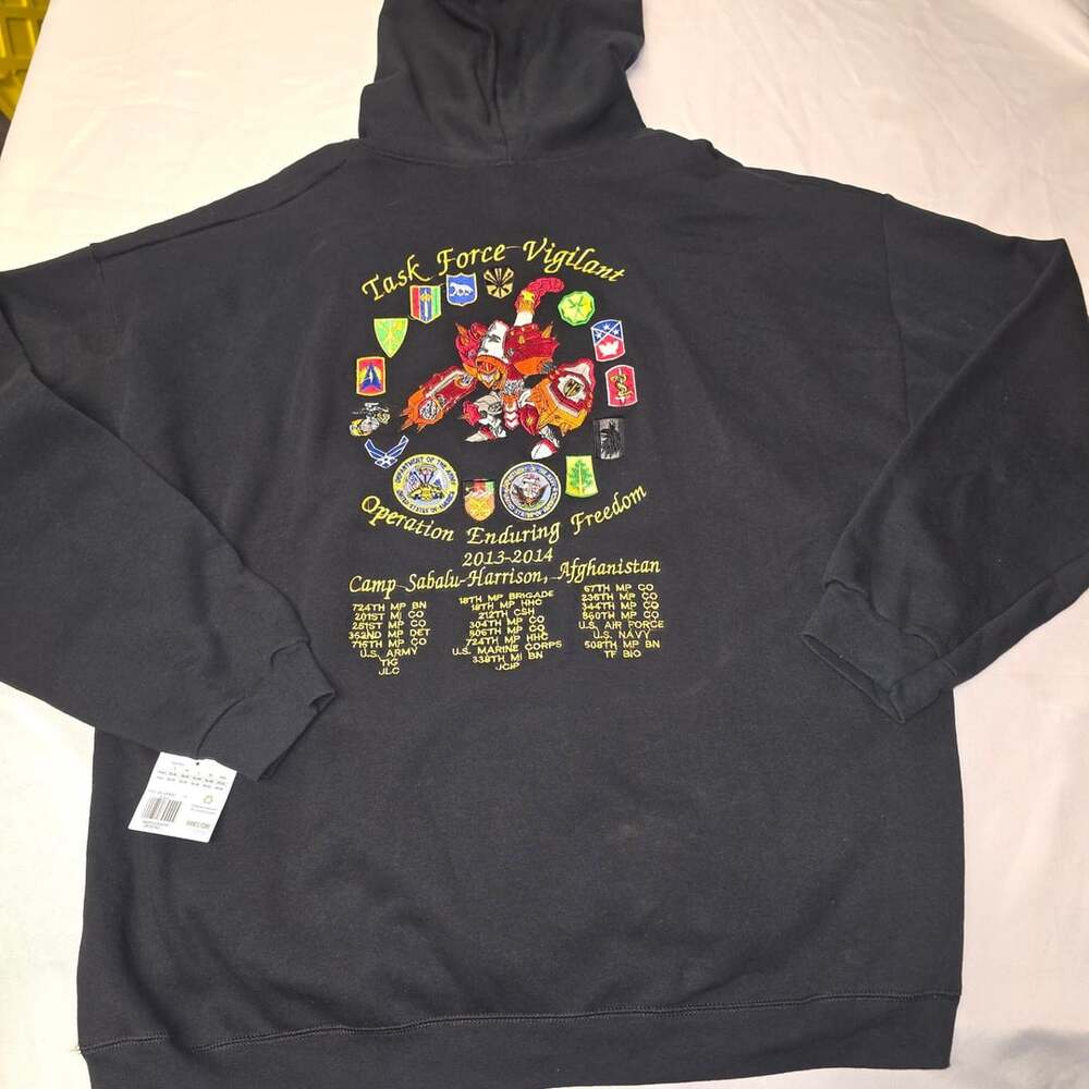 Operation Enduring Freedom Task Force Vigilant US Millitary Hoodie Afghanistan 2